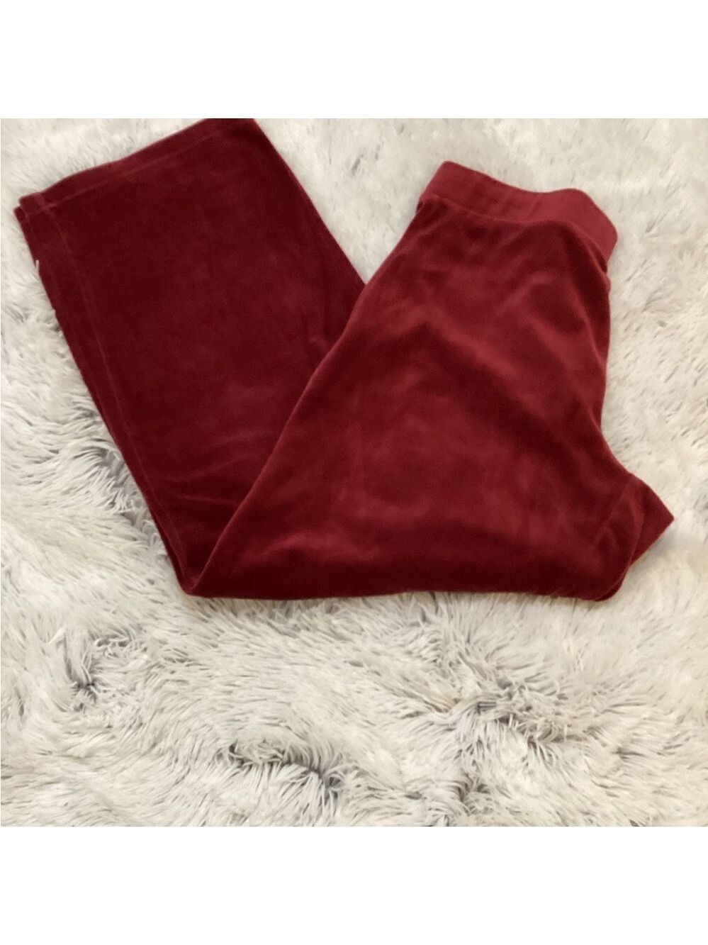 Basic Editions maroon pull on lounge casual  pant woman’s size Medium